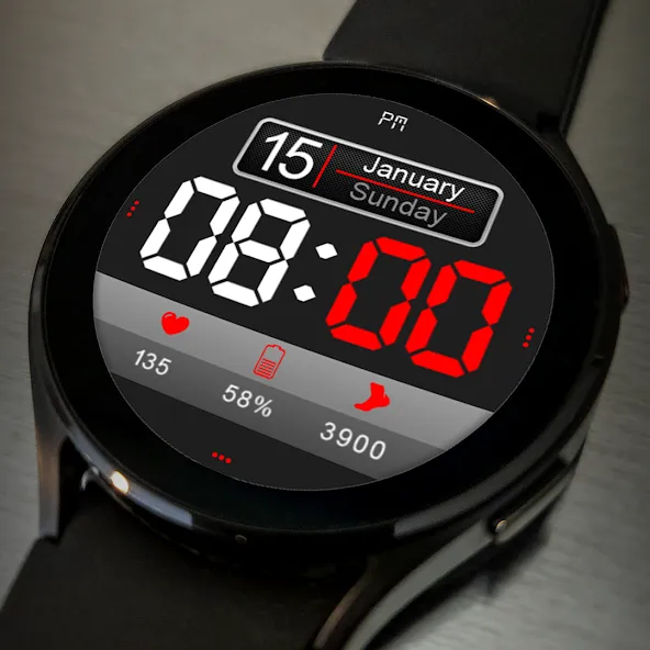 Digital Watch Face Key 014 screenshot 4