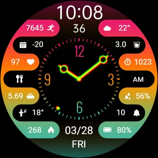 ZKin Watch Colorful Clock screenshot 7