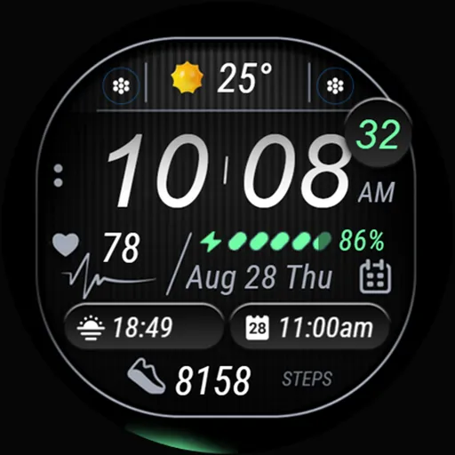 Colorful Watch Face - OMG 22 screenshot 31