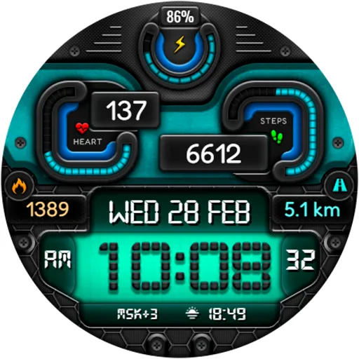 Digital BUBAS URX17 Watch face screenshot 20