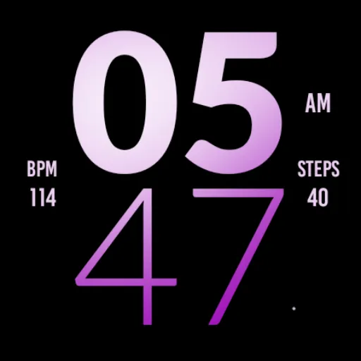 Soft Purple Large Watch Face screenshot 6