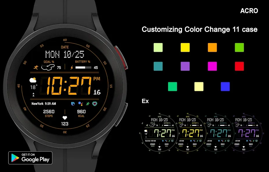ACRO Enegy Fit Rev watchface screenshot 5