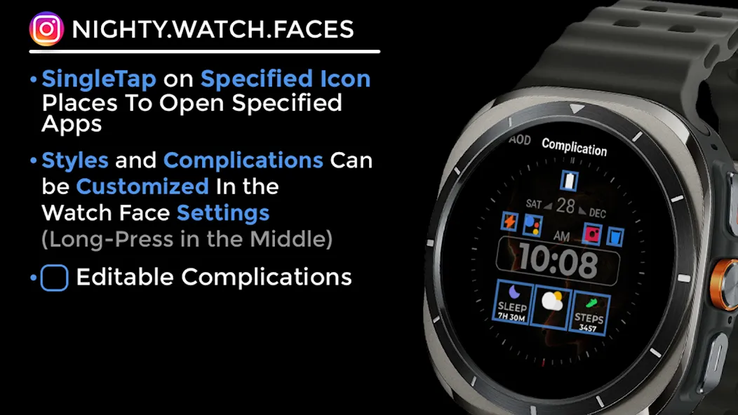 Night ver 58 - watch face screenshot 13