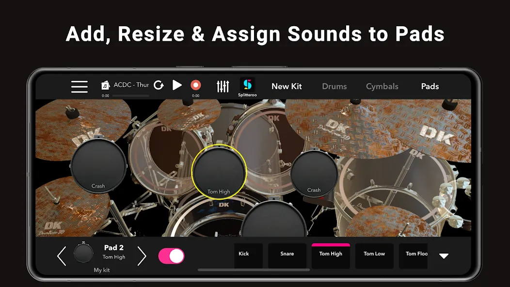 DrumKnee 3D Drums - Drum Set screenshot 2
