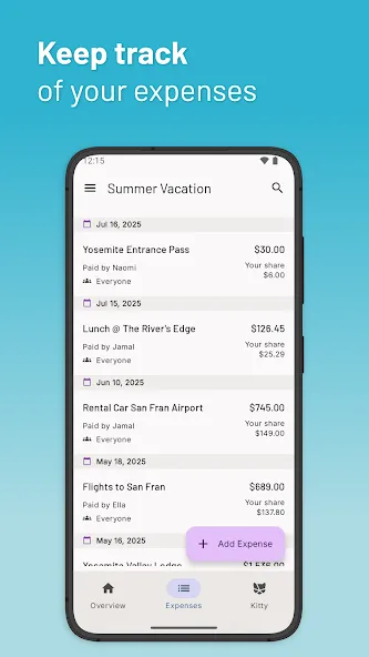 Kittysplit: Bills & cost split screenshot 4