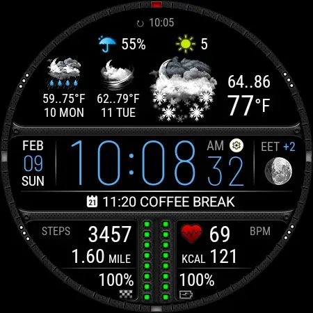Weather watch face W7.5 screenshot 24