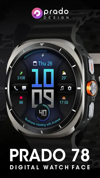 PRADO 78 Digital Watch Face screenshot 2