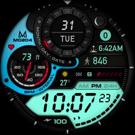 MD204 - Digital watch face screenshot 11