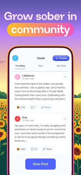 Sober Day Counter - Sunflower screenshot 4