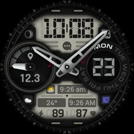 SH060 Watch Face, WearOS watch screenshot 11