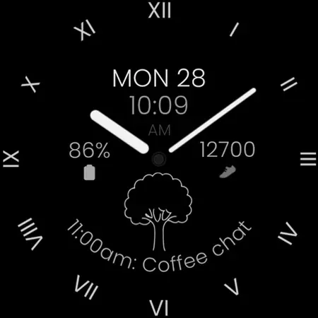 Minimal Black v31 Watch Face screenshot 14