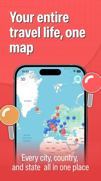 Pin Traveler: Travel Tracker screenshot 1