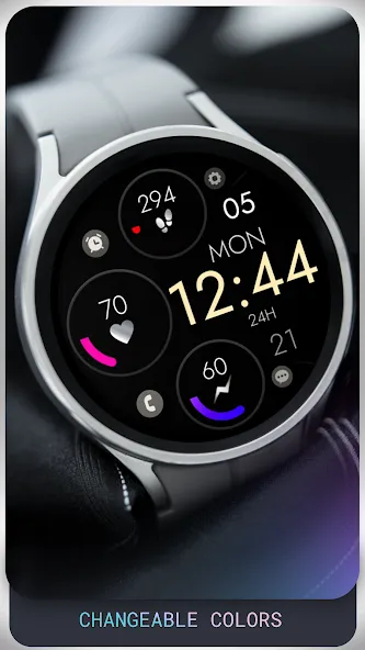 Digital Black Watch Face screenshot 4