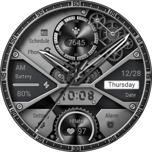 ZKin WatchFace White Machinery screenshot 7