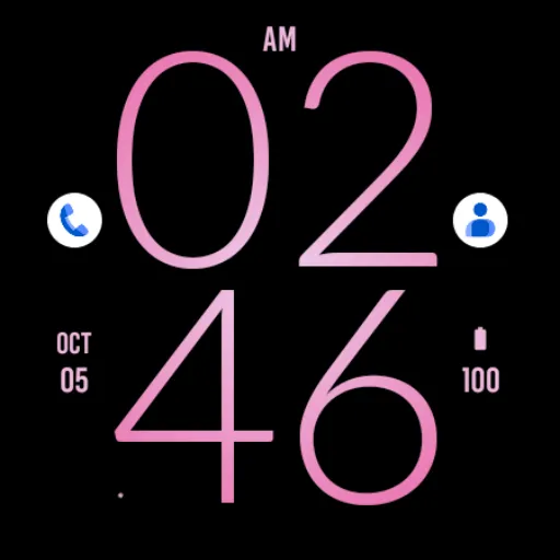 Pink Rose Light Watch Face screenshot 5