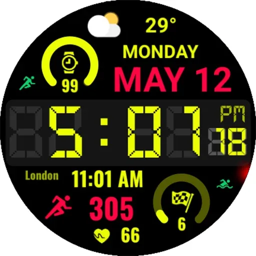 Big Bold Digital WearOS NTV584 screenshot 26
