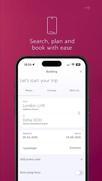 Qatar Airways screenshot 2