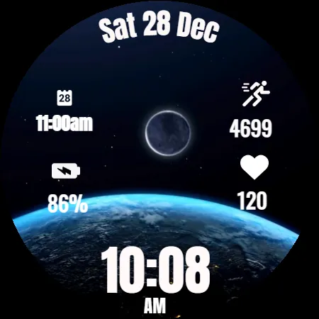 Animated Moonfall Watch Face screenshot 33