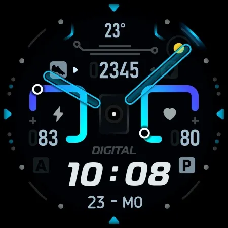 SH020 Watch Face, WearOS watch screenshot 15