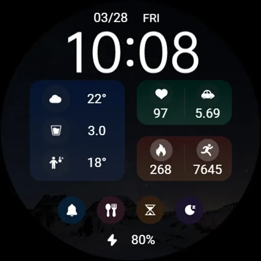 Starry Night Widget ZKin Watch screenshot 7