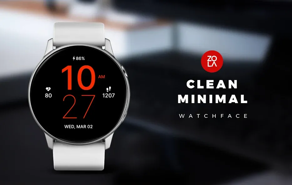 Clean Minimal Watch Face screenshot 1