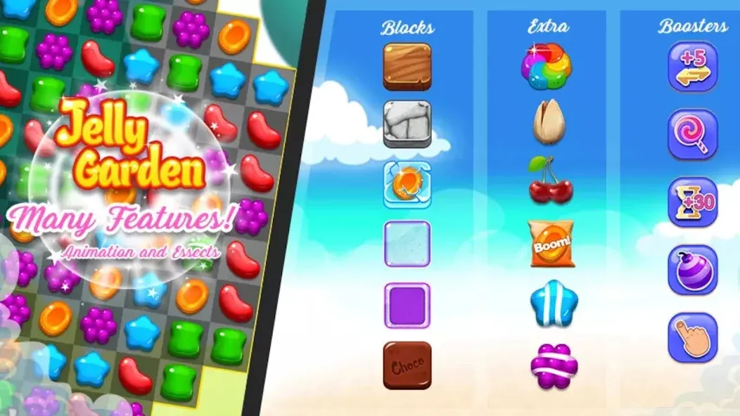 Jelly Crush Garden: Match 3 screenshot 2