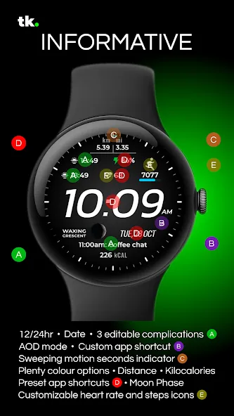 Satisfy 100 Digital watch face screenshot 3