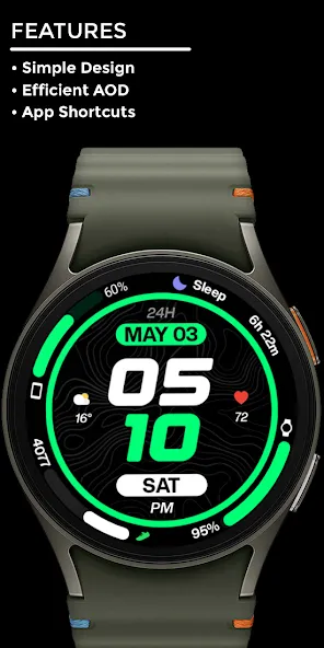 Night 96 - watch face screenshot 2