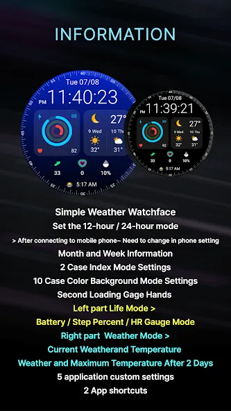 MIMIX Simple Weather Watchface screenshot 2