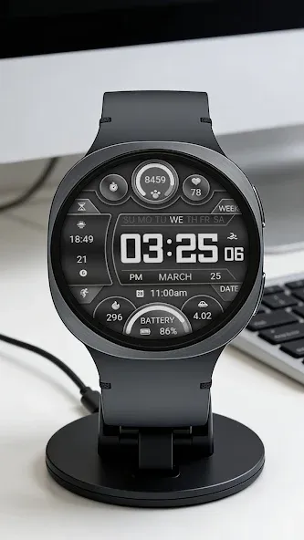 ZKin Watch Face Extremely Gray screenshot 8