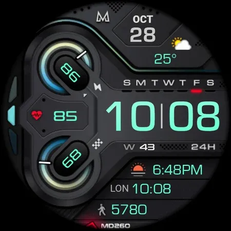 MD260 Digital watch face screenshot 31