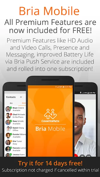 Bria Mobile: VoIP Softphone screenshot 1