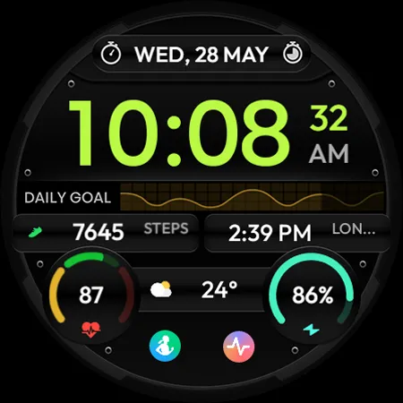 TVV Sport 8 Digital Watch Face screenshot 10