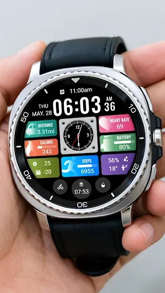 Small Clock Widget ZKin Watch screenshot 6