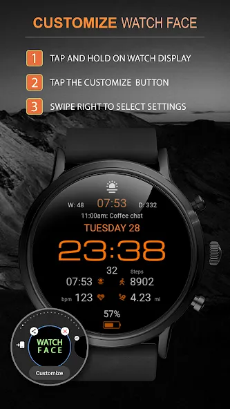 WFP 237 Digital watch face screenshot 6