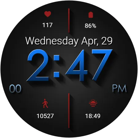 Material Shadow WatchFace 2026 screenshot 9