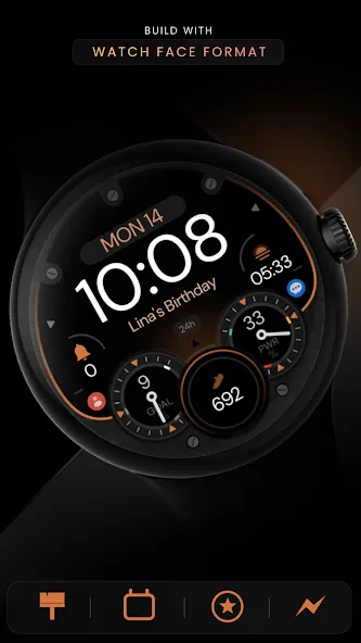 Dream 154 Digital Watch face screenshot 3