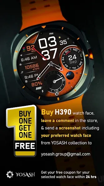 H390 Analog Digital Watch Face screenshot 6