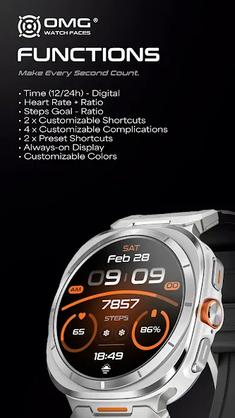 OMG 439 - Digital Watch Face screenshot 2