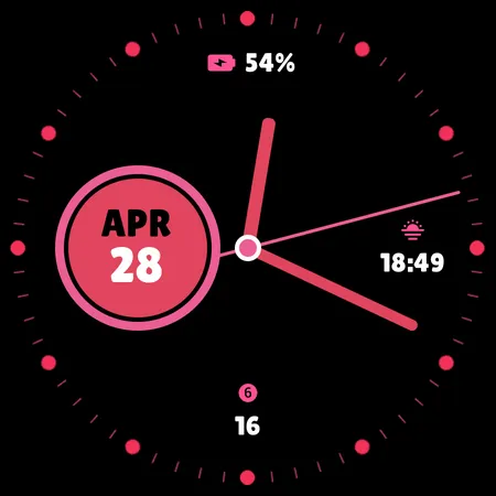 Purely Pointed Watch Face screenshot 12