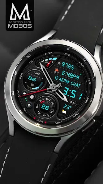 MD305 Analog watch face screenshot 4