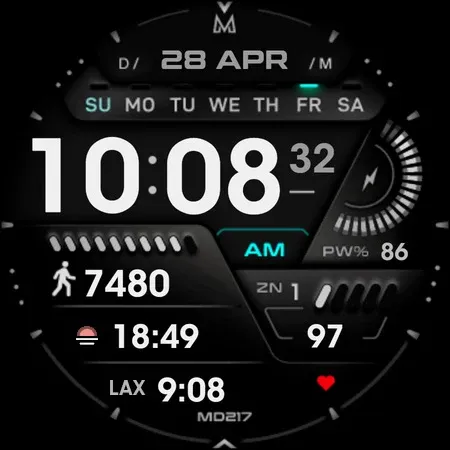 MD217 Digital watch face screenshot 37