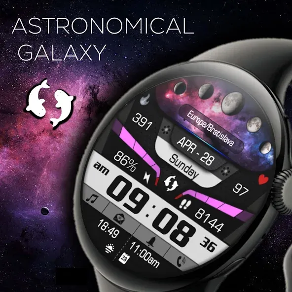 Astronomy Moon Galaxy Watch 73 screenshot 2