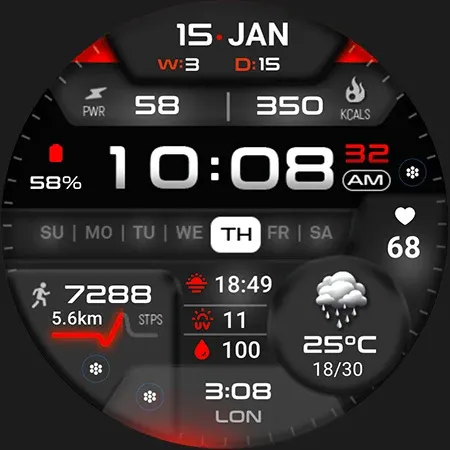 ML2U 381 Hybrid Watch Face screenshot 28