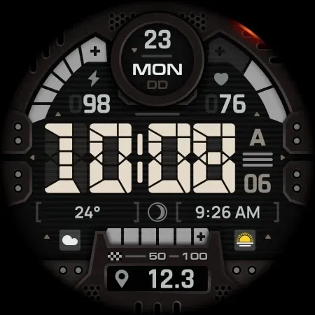 SH067 Watch Face, WearOS watch screenshot 12