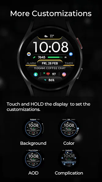 TVV Sport 6 Digital Watch Face screenshot 5