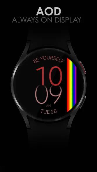 Rainbow digital watch face screenshot 8