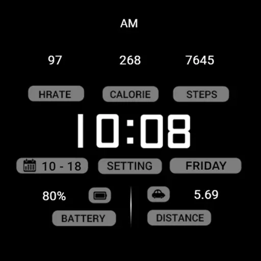 ZKin Watch Black White Message screenshot 8