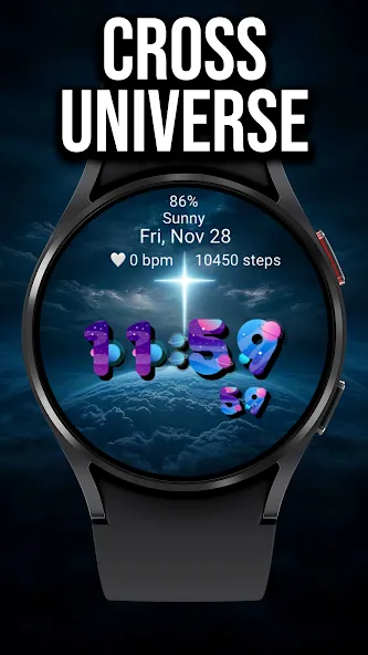 Calm Cross Universe Watch Face screenshot 1