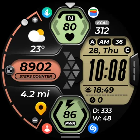 Hybrid Watch Face OMG 318 screenshot 31